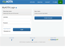 Tablet Screenshot of myaota.aota.org